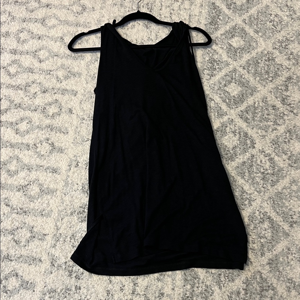 Chic Black Sleeveless Swim Coverup